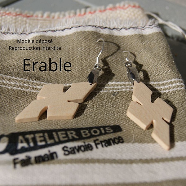 l&oslash;nn kors &oslash;redobb etisk tre smykker, natur smykker vokset, h&aring;ndlaget