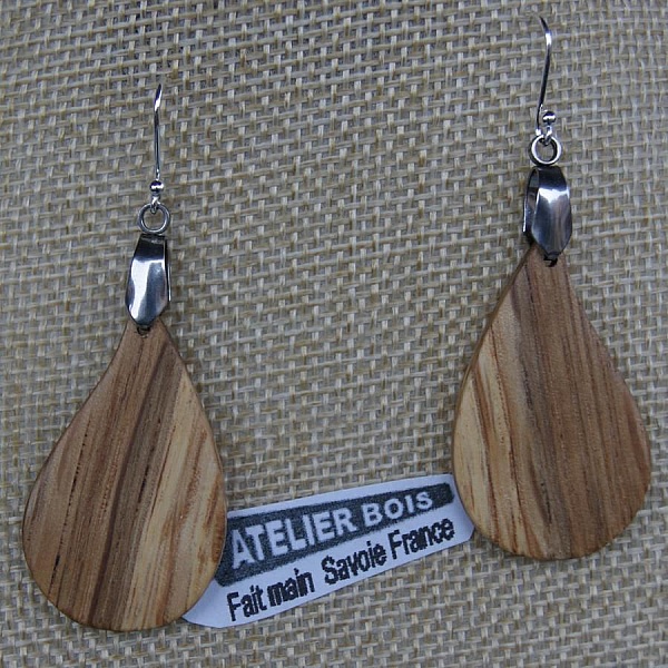 eik dr&aring;pe &oslash;redobber etiske tresmykker, natur smykker vokset, h&aring;ndlagde