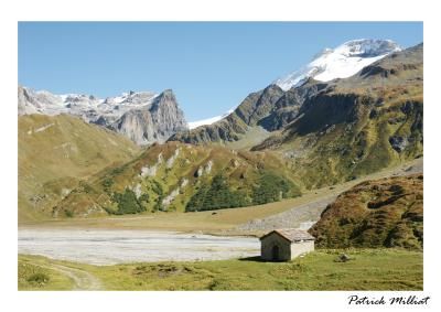 Postkort Gliere-sjøen, Champagny en vanoise om sommeren