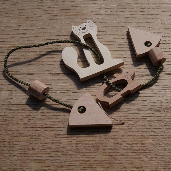 Katt og mus puslespill tre og streng puslespill