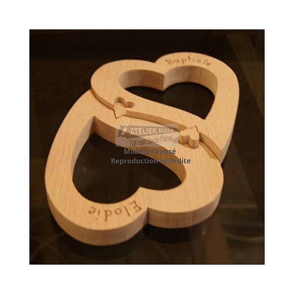 hjerter puslespill, bryllupsdekorasjon i tre, valentinsdag, h&aring;ndlaget