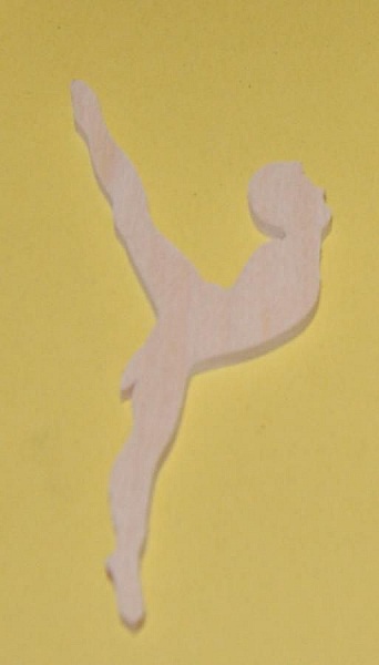 Danser figur 3 mm massivt tre h&aring;ndlaget utsmykning scrapbooking dans