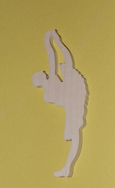 Danser figur 3 mm massivt tre h&aring;ndlaget utsmykning scrapbooking dans