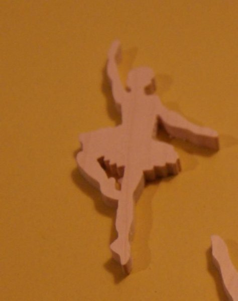 Danser figur 3 mm massivt tre håndlaget utsmykning scrapbooking dans