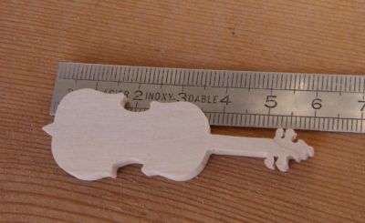 Cello figur ht 6cm massivt tre håndlaget utsmykning scrapbooking musikk
