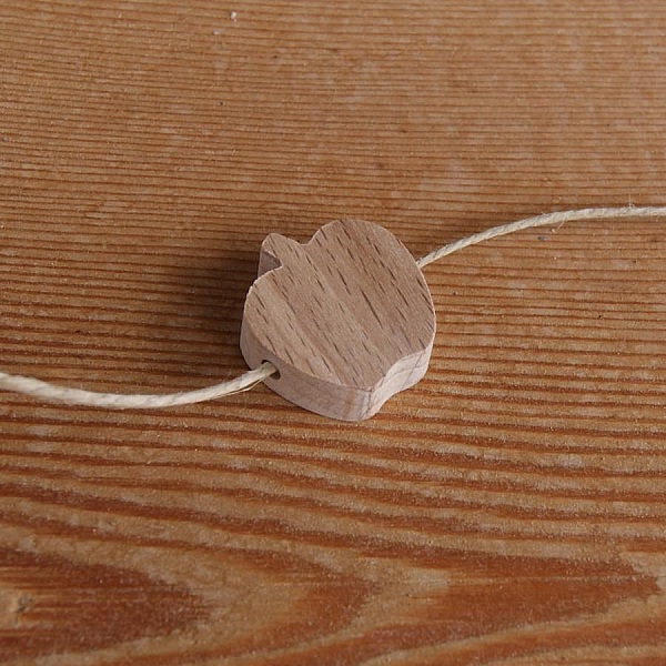 treperle eple gjennomboret horisontalt for &aring; dekorere h&aring;ndlaget barn halskjede solid b&oslash;k