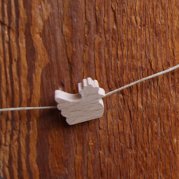 massivt tre perle h&oslash;ne H &aring; male, kreativ fritid, h&aring;ndkuttede halskjeder