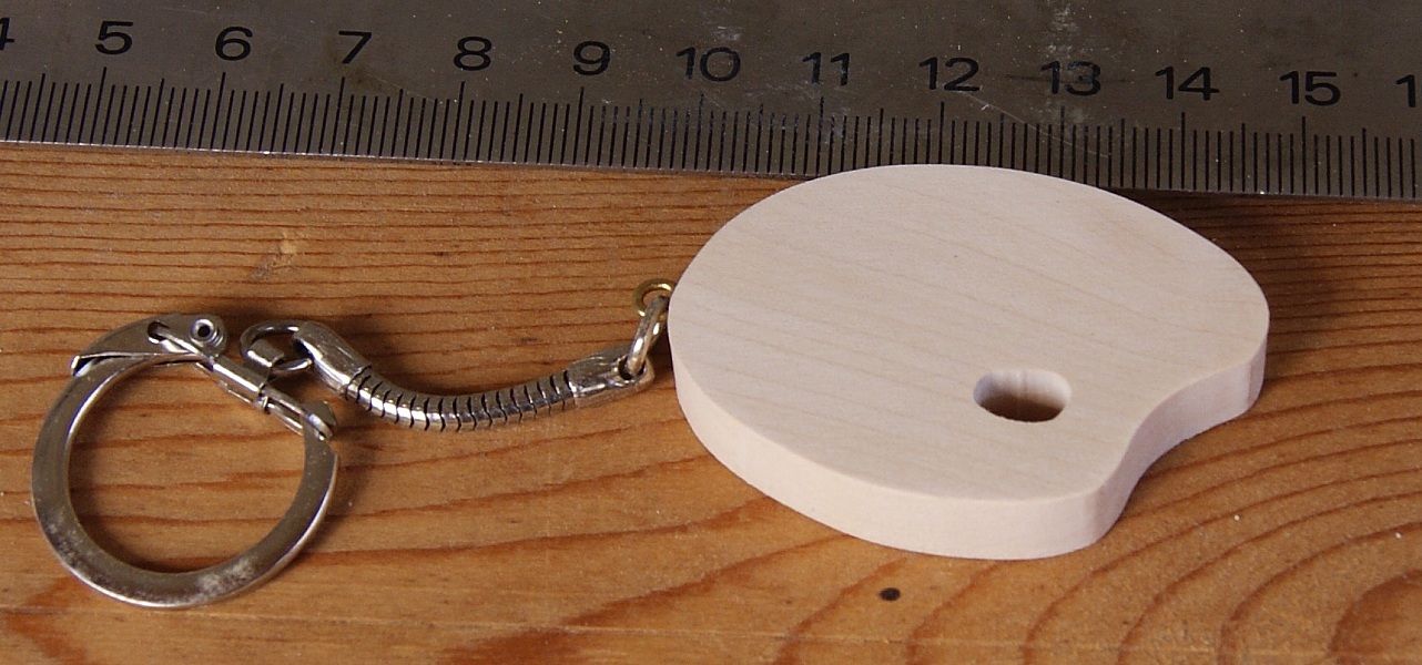 n&oslash;kkelholder for malerpalett h&aring;ndlaget i l&oslash;nn eller b&oslash;ketre