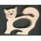 Rond de serviette chat