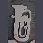 3mm tuba figur musikk tema bryllup dekorasjon