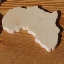 Figurine kart over afrika ht6cm tykk 3mm for å dekorere