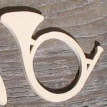 Figurine jakt horn tykkelse 3mm dekorasjon bord jakt tre massiv lønn håndlaget