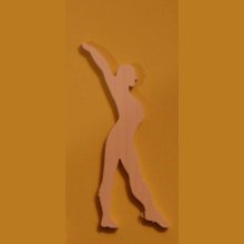 Danser figur 3 mm massivt tre håndlaget utsmykning scrapbooking dans